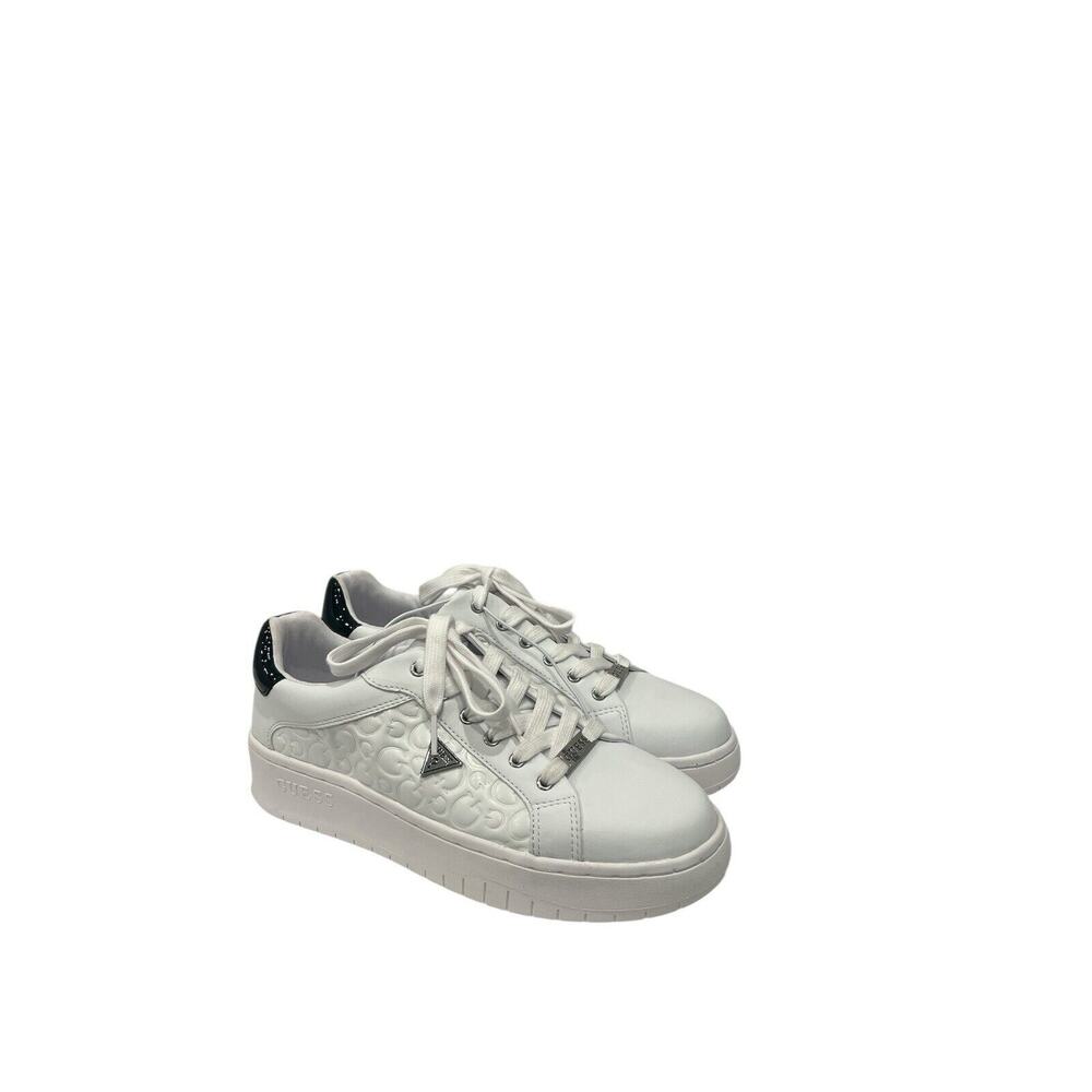 Guess Woman’s Lexxa Sneakers White /blue Size 10 Casual New - Picture 2 of 6